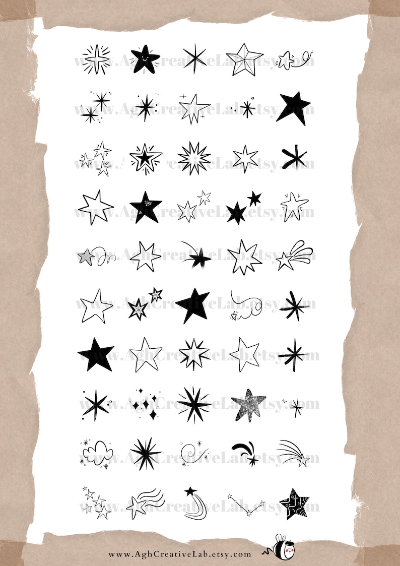 STAR BRUSH Procreate Procreate Stamps Procreate Brushes Etsy