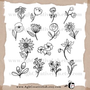 Flower Stamp Procreate Brush Flower Procreate Botanical Procreate ...