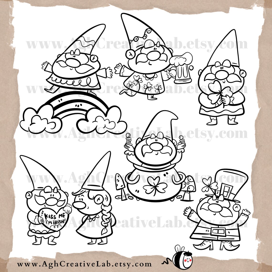 Saint Patricks Day Procreate Stamp Gnome Procreate Cute Gnome Brush for ...