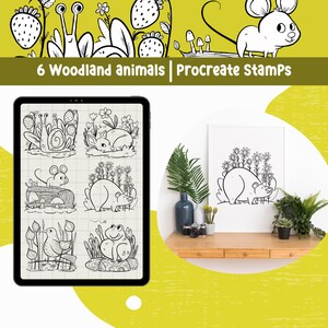 Pędzle Procreate Woodland Animal Pędzel do stempla Procreate Woodland Nursery Zestaw Procreate Pieczątka Procreate Animal