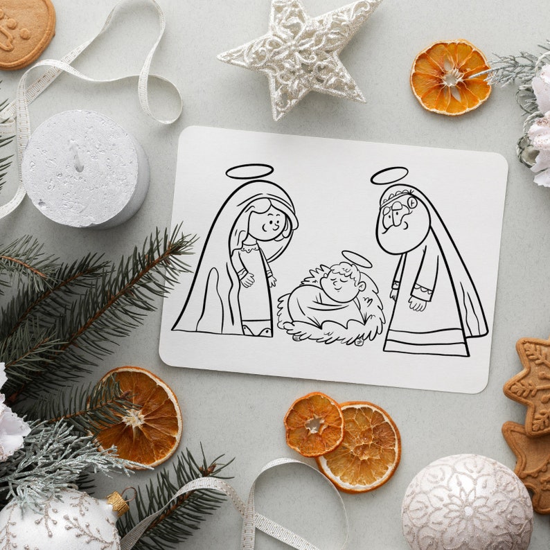 Nativity Scene Christmas Procreate Brushes Procreate Stamp Nativity