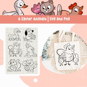 Easter Animals Easter Bunny Svg Bunny Svg Easter Svg Svg bundle Svg files for Cricut Easter PNG Animal Svg Easter Egg Svg