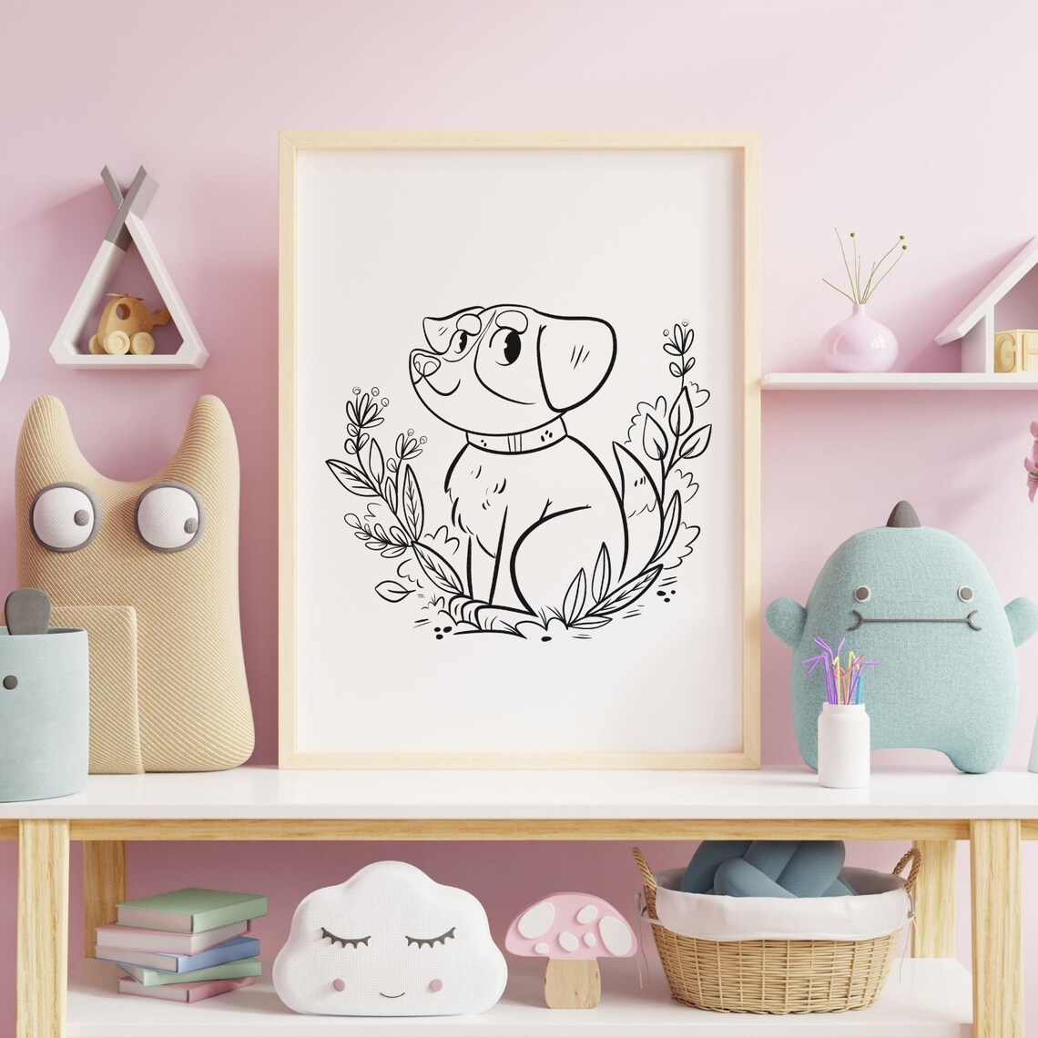 Procreate Stamp Dog Procreate Brushes Dog Portrait Dog Breed Line