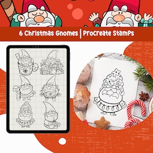 Gnomes Procreate Brushes Gnome Christmas Procreate Stamp Cute Gnome Clipart Season Clipart Christmas Classroom Decor Holiday Digital Stamp