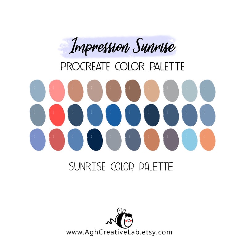 Procreate Color Palette Color Palette Procreate Swatches Etsy