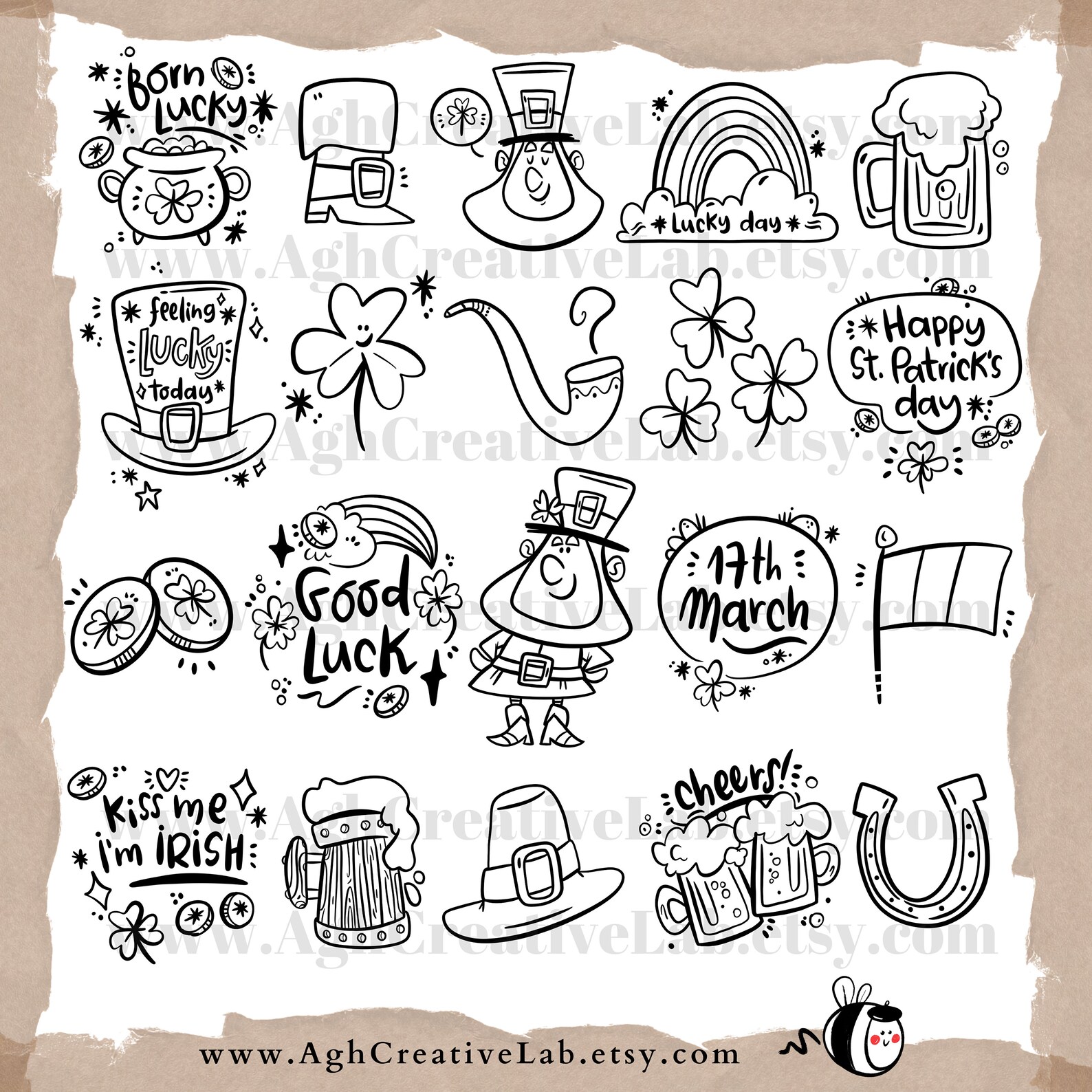 Saint Patricks Day Procreate Stamp Gnome Procreate Cute Gnome Brush for ...