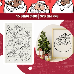 Weihnachten-Svg-Datei Weihnachtsmann Clipart Frohe WeihnachtenSvg Winter-Svg-Datei für Cricut Urlaub svg Silhouette