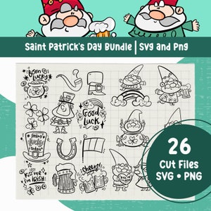 Saint Patrick Day Svg Bundle Cute Gnome St Patrick Day Svg Leprechaun SVG Patrick Day Gnome Svg Leprechaun Svg Commercial Use