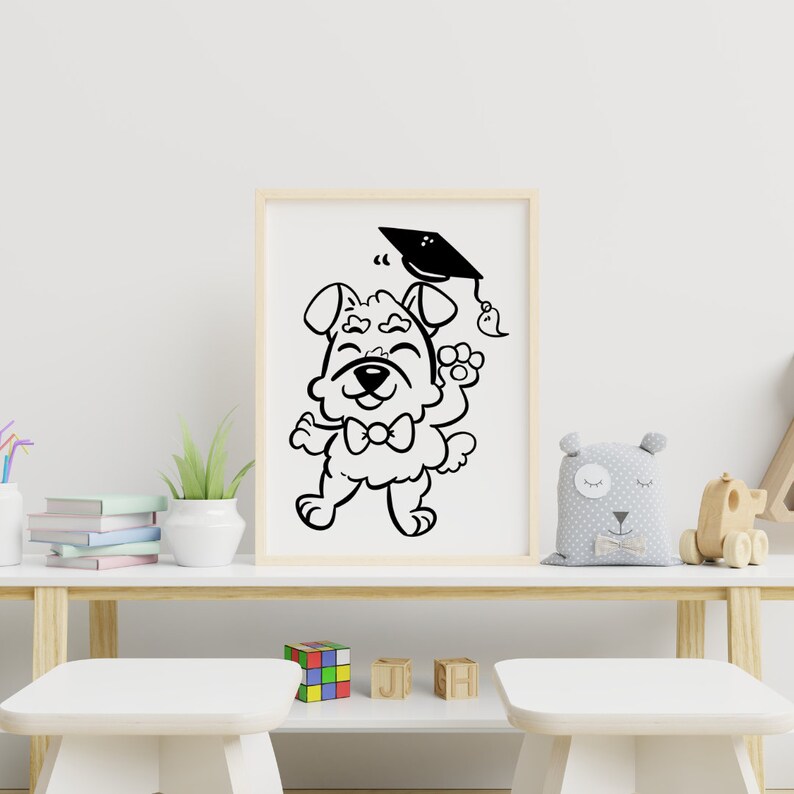 Graduation Kindergarten Procreate Stamp Dog Procreate Brushes Dog