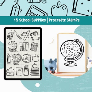 Procreate Stempel Schulzubehör Erster Schultag Procreate Homeschool Procreate Pinsel Stempel für Procreate Lehrer Stempel