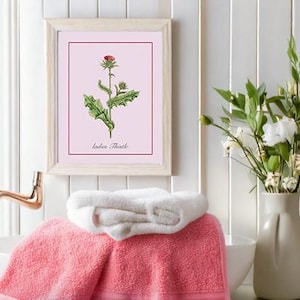 Digital download scottish thistle print great gift idea for any occasion country house decor lover
