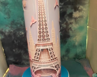 3D Eiffel Tower Paris France 20 oz Skinny Tumbler Beautiful