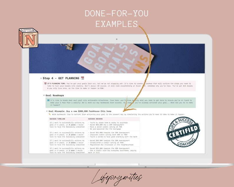 Notion 5 Year Plan Template: Editable Personalized Planner (Digital Download) image 6