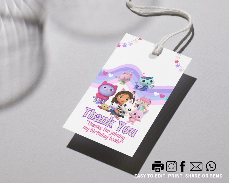Gabbys Dollhouse Invitation Editable Invitation Template Dollhouse Gabbys Dollhouse Invitation Editable Invitation Template Dollhouse