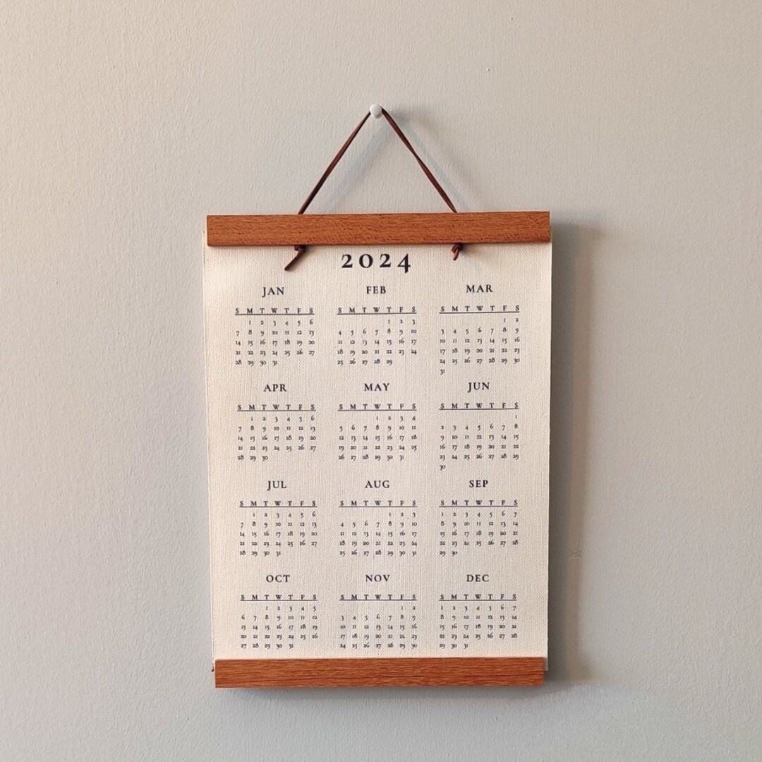 2024 Wall Calendar Wall Calendar Aesthetic Wall Calendar Etsy