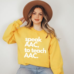AAC SLP Sweatshirt, Assistive Communication Speech Therapy Gift, CCC-Slp Special Education,Medical Speech Pathology