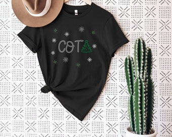 COTA Christmas T-shirt for Occupational Therapy Assistants, Merry Christmas Design for Holiday OT Assistants, Winter Holiday Design, X-Mas