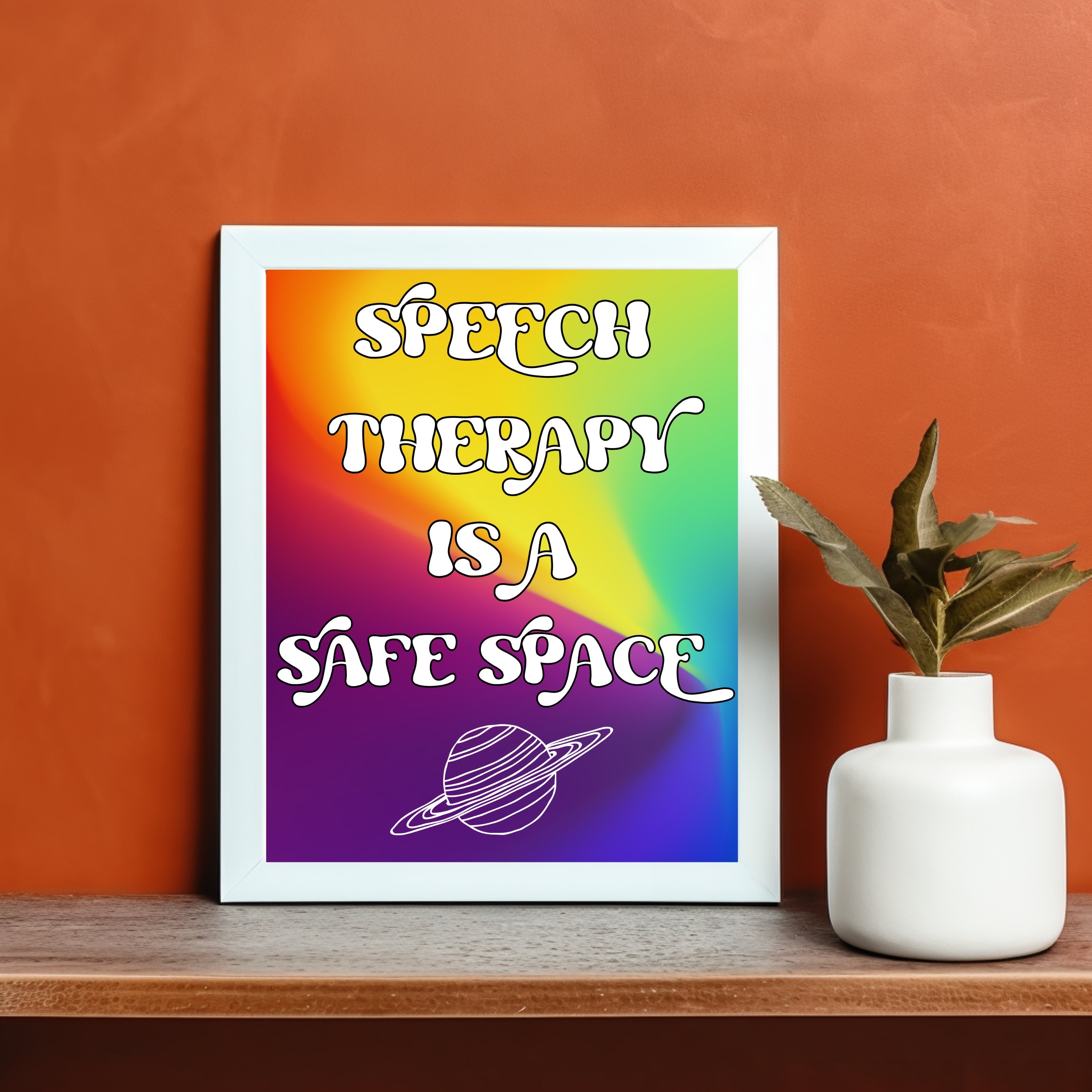 Speech Therapy is A Safe Space Printable Poster SLP Digital - Etsy
