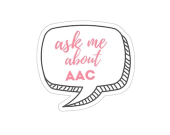 SLP AAC Sticker, Speech Pathologist Sticker, Communication Modalities, Gift for Speech Therapist, Assistive Technology Sticker.