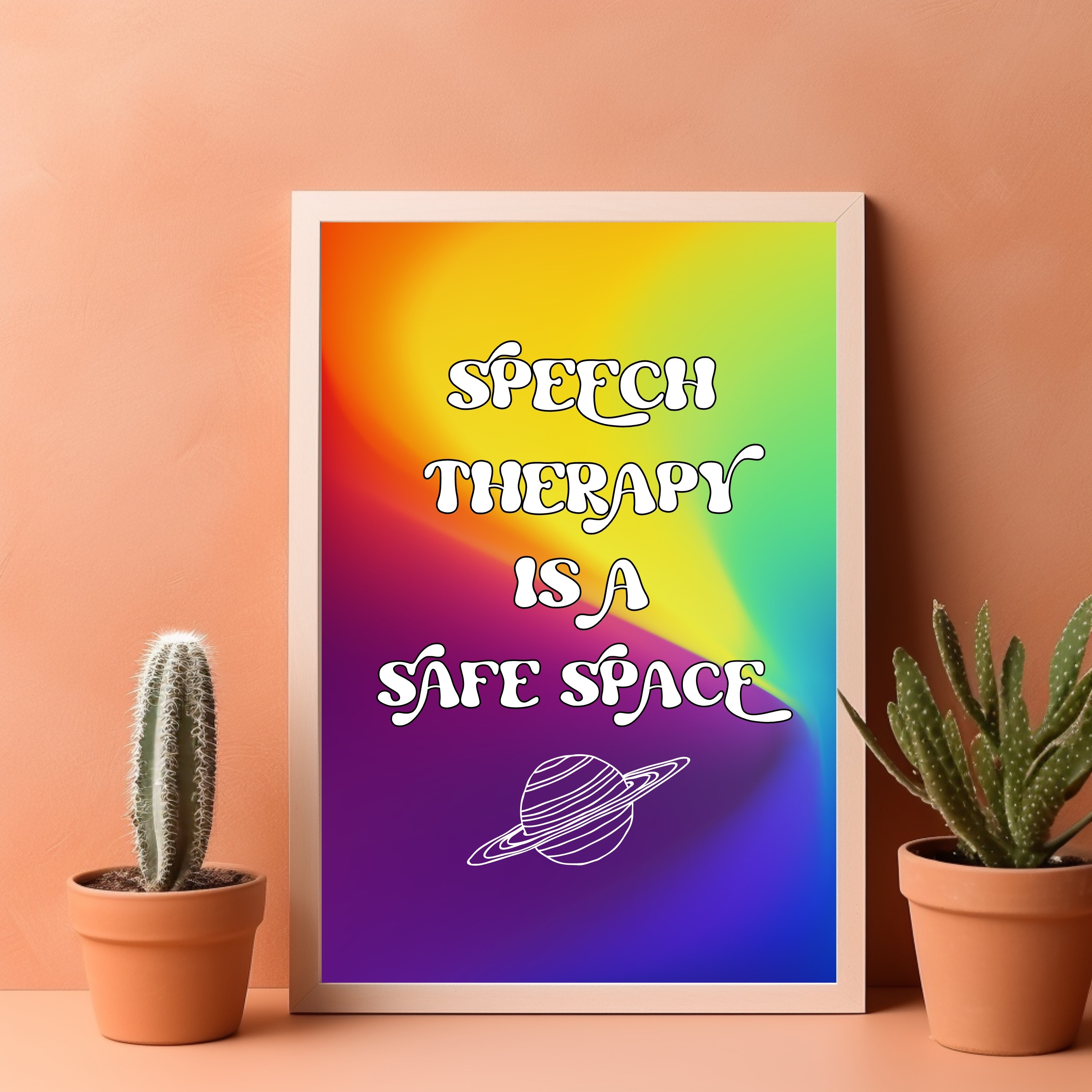 Speech Therapy is A Safe Space Printable Poster, SLP Digital Download ...