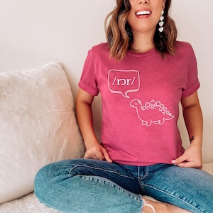 Pediatric SLP Shirt, Cute Dino Phonetics SLP  T-Shirt,  Phonetic Alphabet IPA T-Shirt for Speech Language Pathologists, Dinosaur Shirt