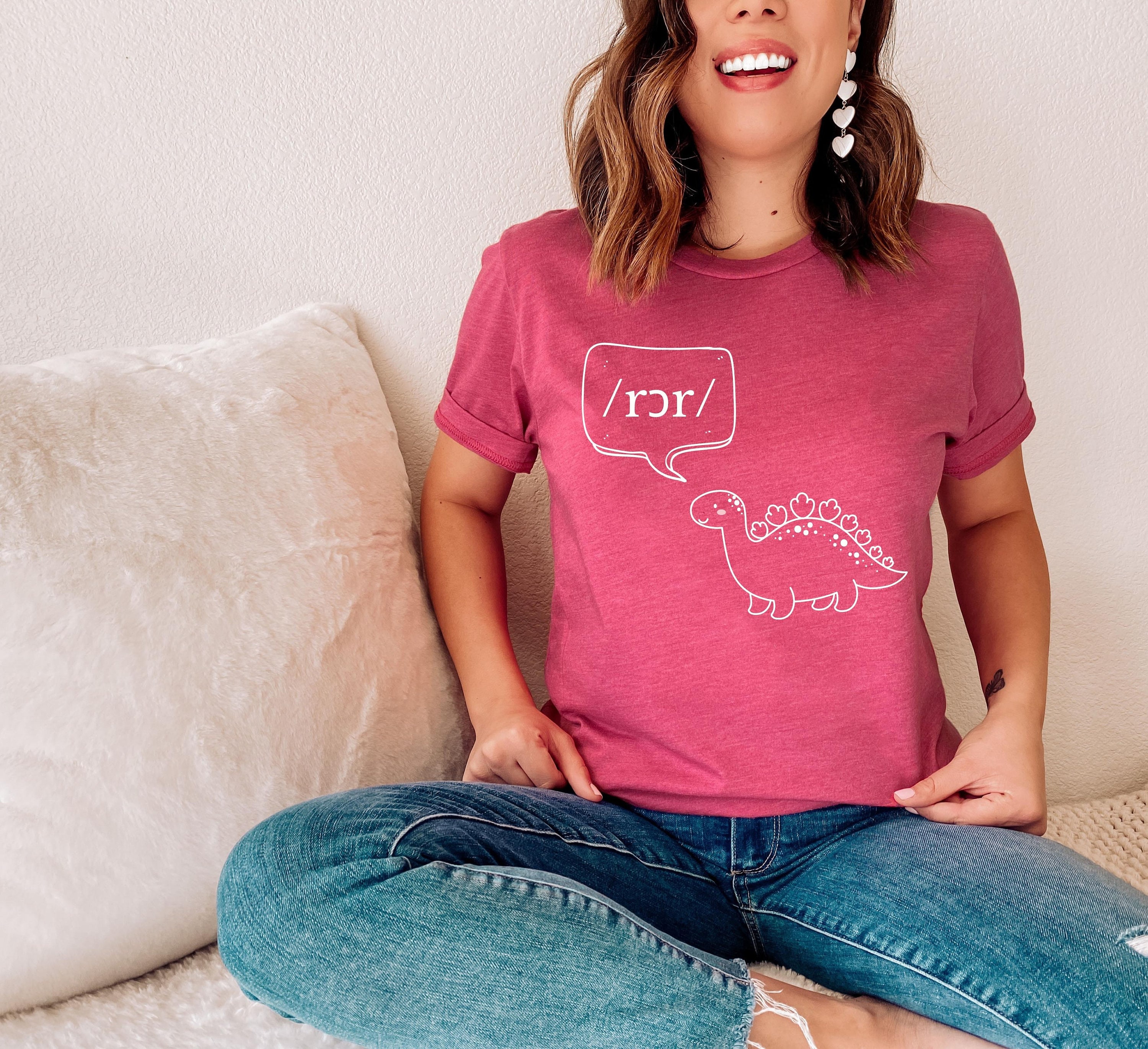 Pediatric SLP Shirt, Cute Dino Phonetics SLP  T-Shirt,  Phonetic Alphabet IPA T-Shirt for Speech Language Pathologists, Dinosaur Shirt