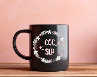 Speech Therapy Mug,  SLP Credentials, Gift for Speech Therapist, SLP Mug Gift, SLP runs on Coffee, Clinical Fellow Gift 11oz