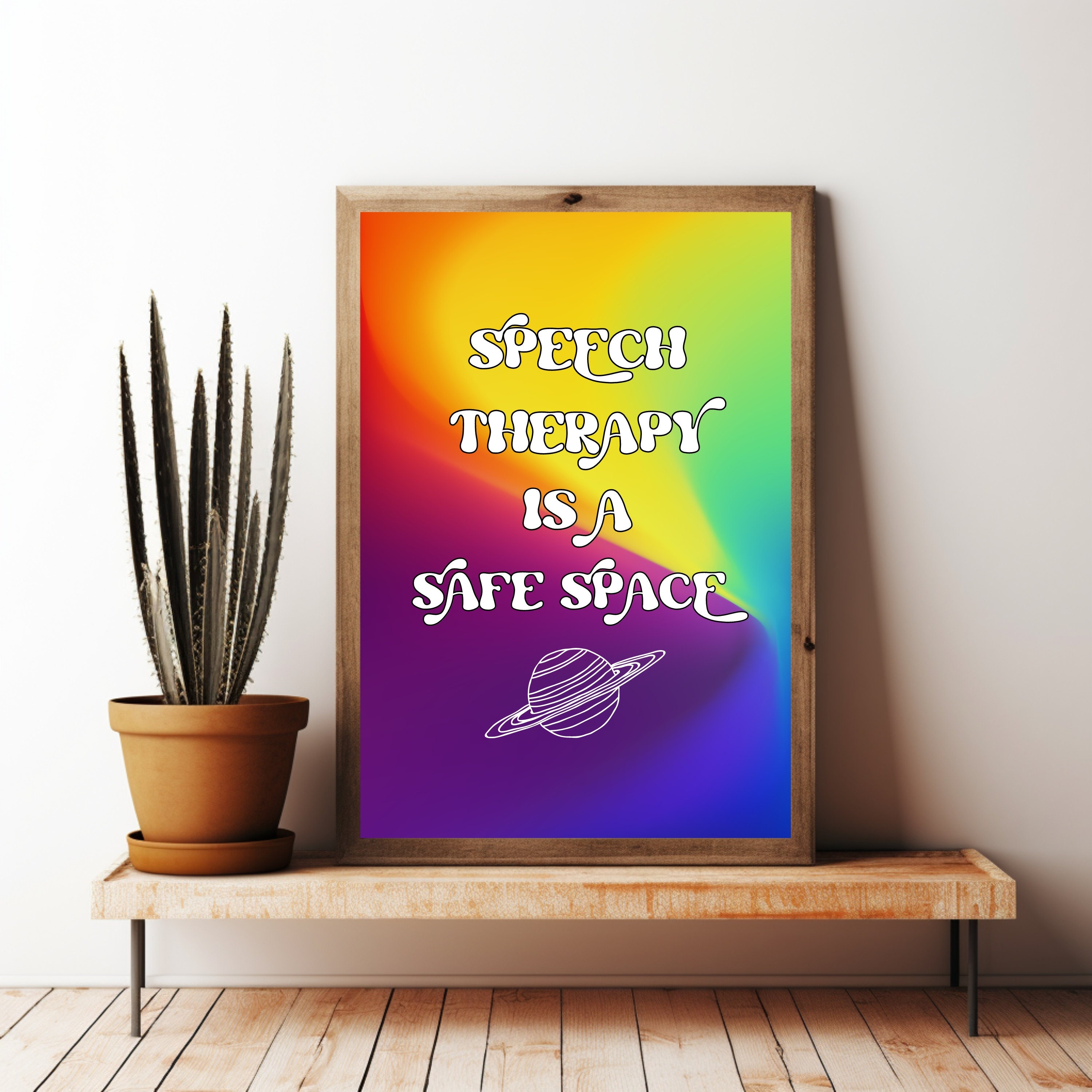 Speech Therapy is A Safe Space Printable Poster SLP Digital - Etsy