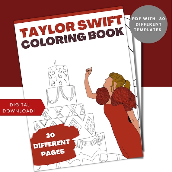 Taylor Swift Coloring Book / Taylor Swift Red Coloring Pages