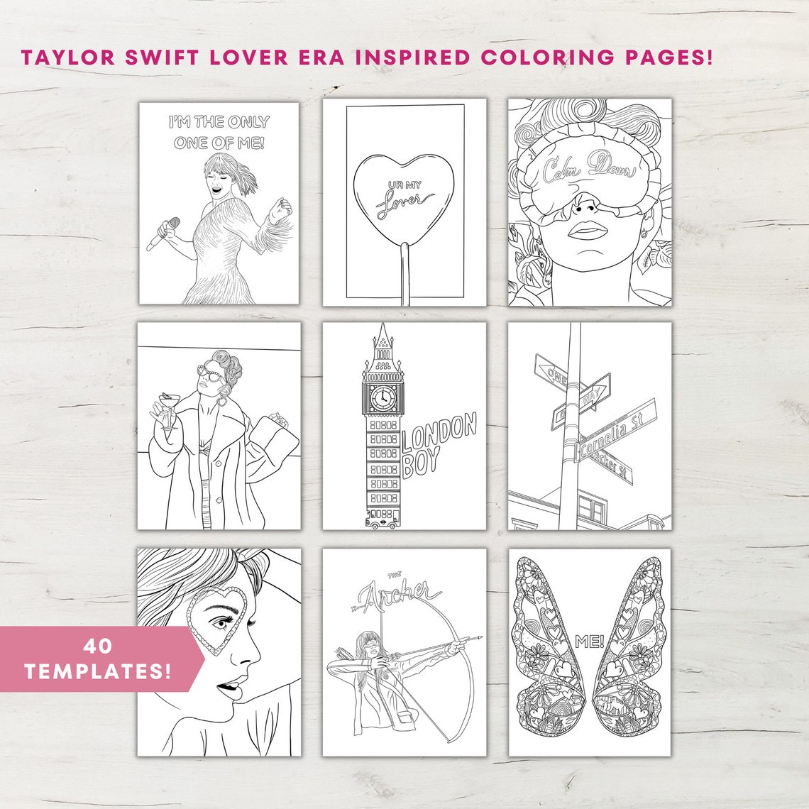 Taylor Swift Coloring Book / Taylor Swift Lover Coloring Pages ...