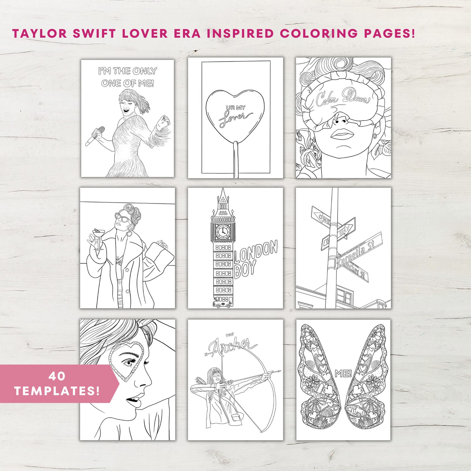 Taylor Swift Coloring Book / Taylor Swift Lover Coloring Pages ...