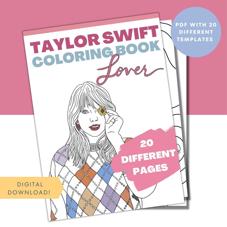 Taylor Swift Coloring Book Taylor Swift Lover Coloring Pages 