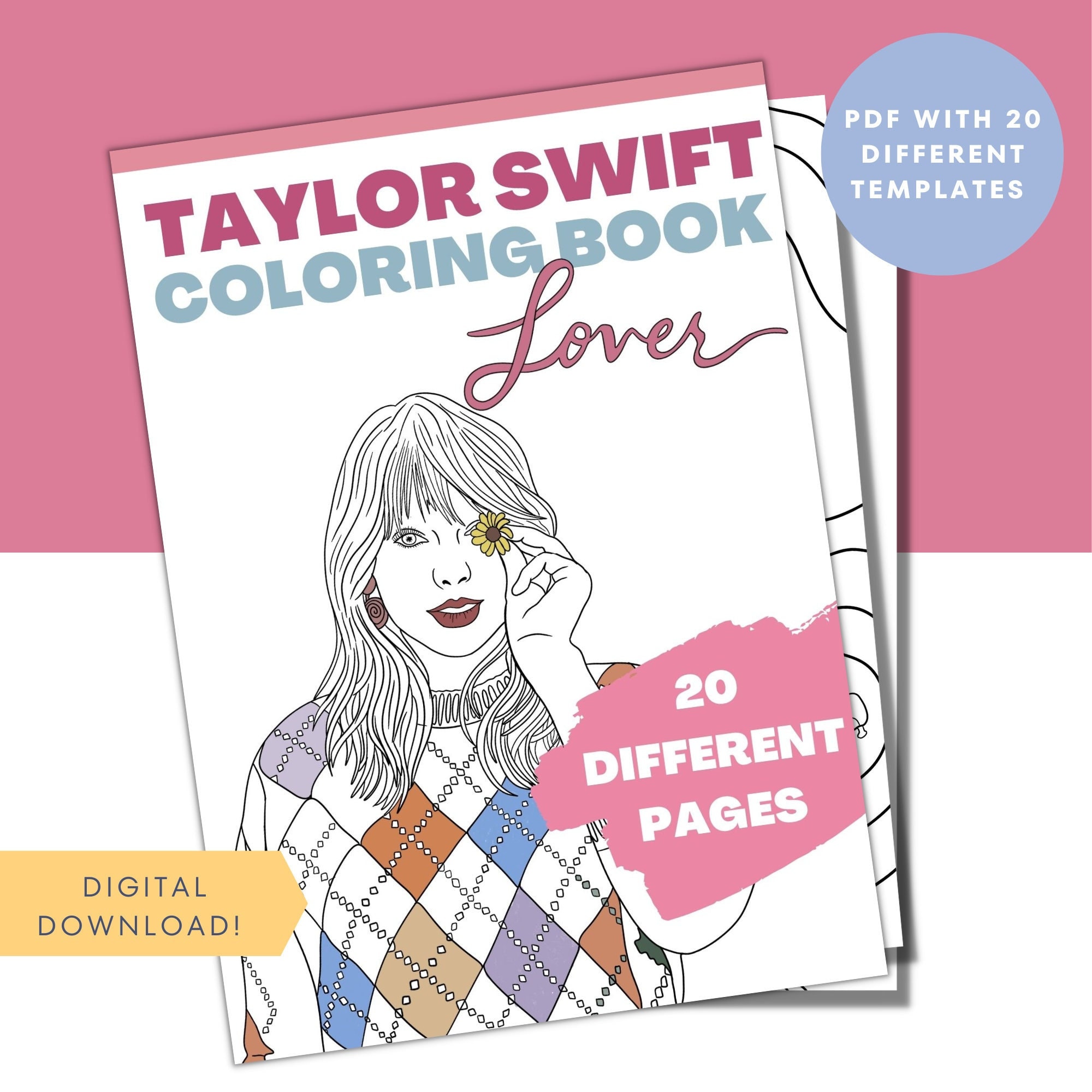 Taylor Swift Coloring Book / Taylor Swift Lover Coloring Pages