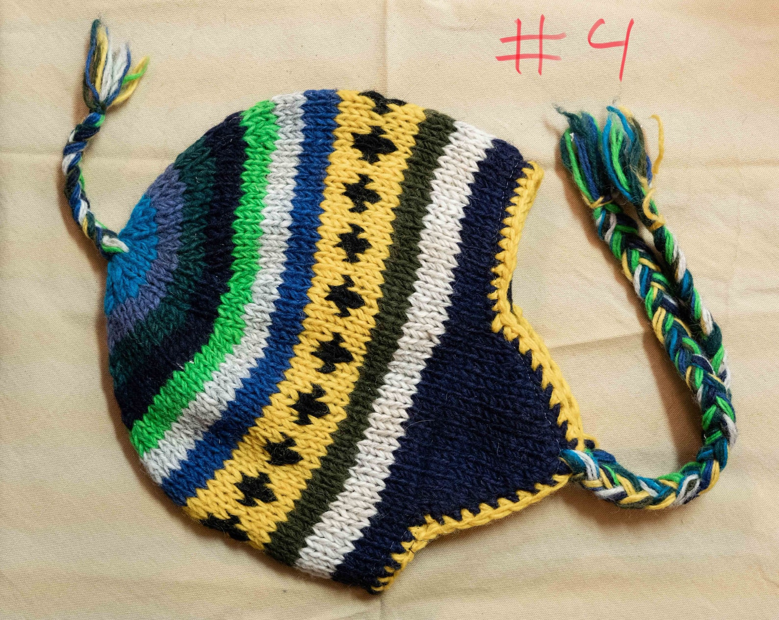 Nepali Yak Wool Earflap Beanies Handmade in Nepal, Unisex Fleece Lined