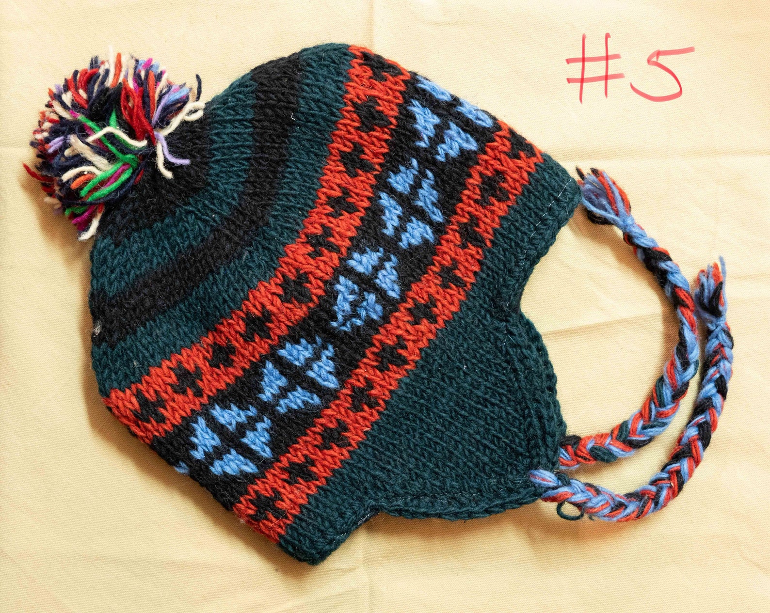 Nepali Yak Wool Earflap Beanies Handmade in Nepal, Unisex Fleece Lined