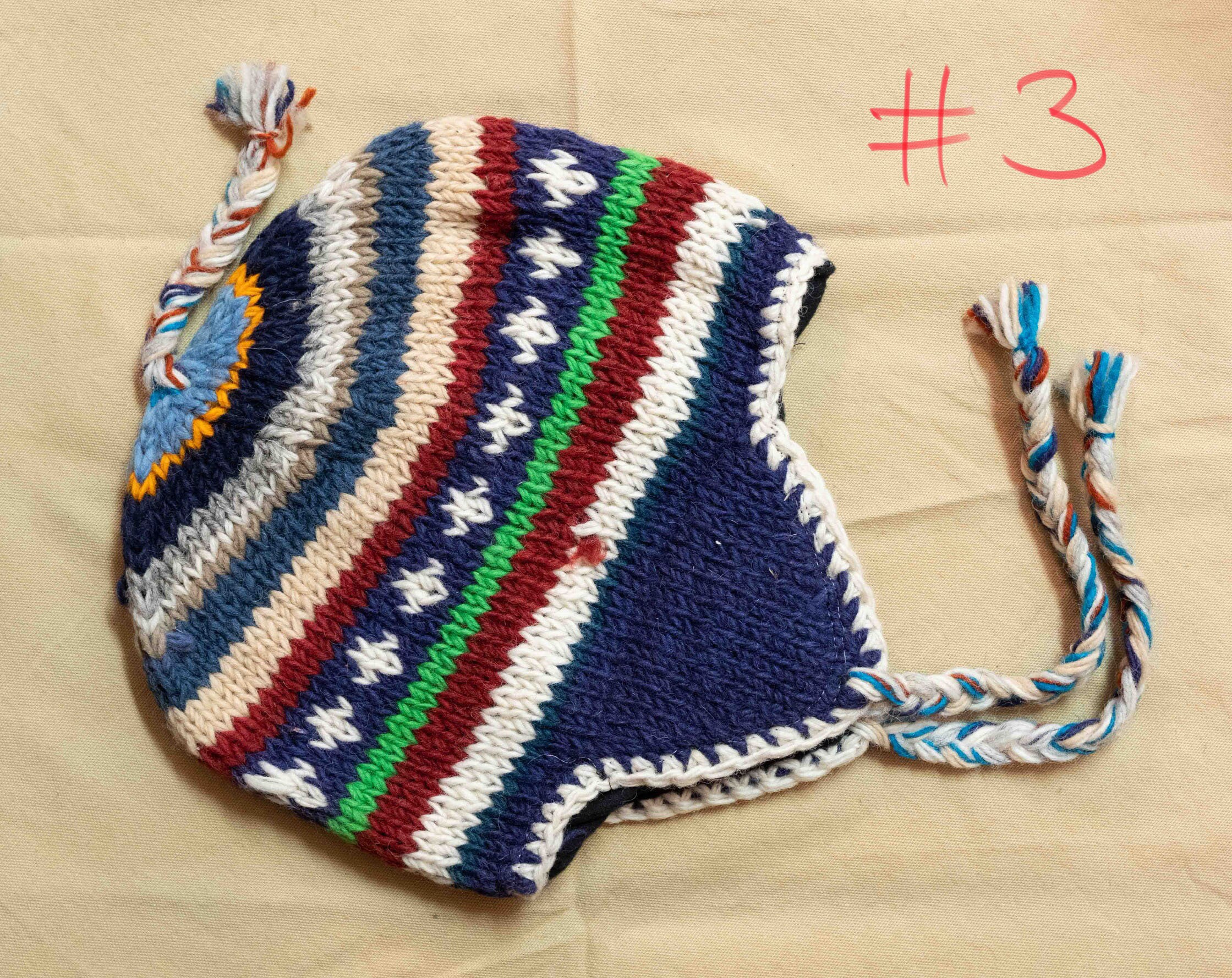 Nepali Yak Wool Earflap Beanies Handmade in Nepal, Unisex Fleece Lined