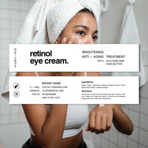 Cosmetic Tube Label Template Editable Skincare Label Beauty Product Cosmetic Tube Label Template Editable Skincare Label Beauty Product