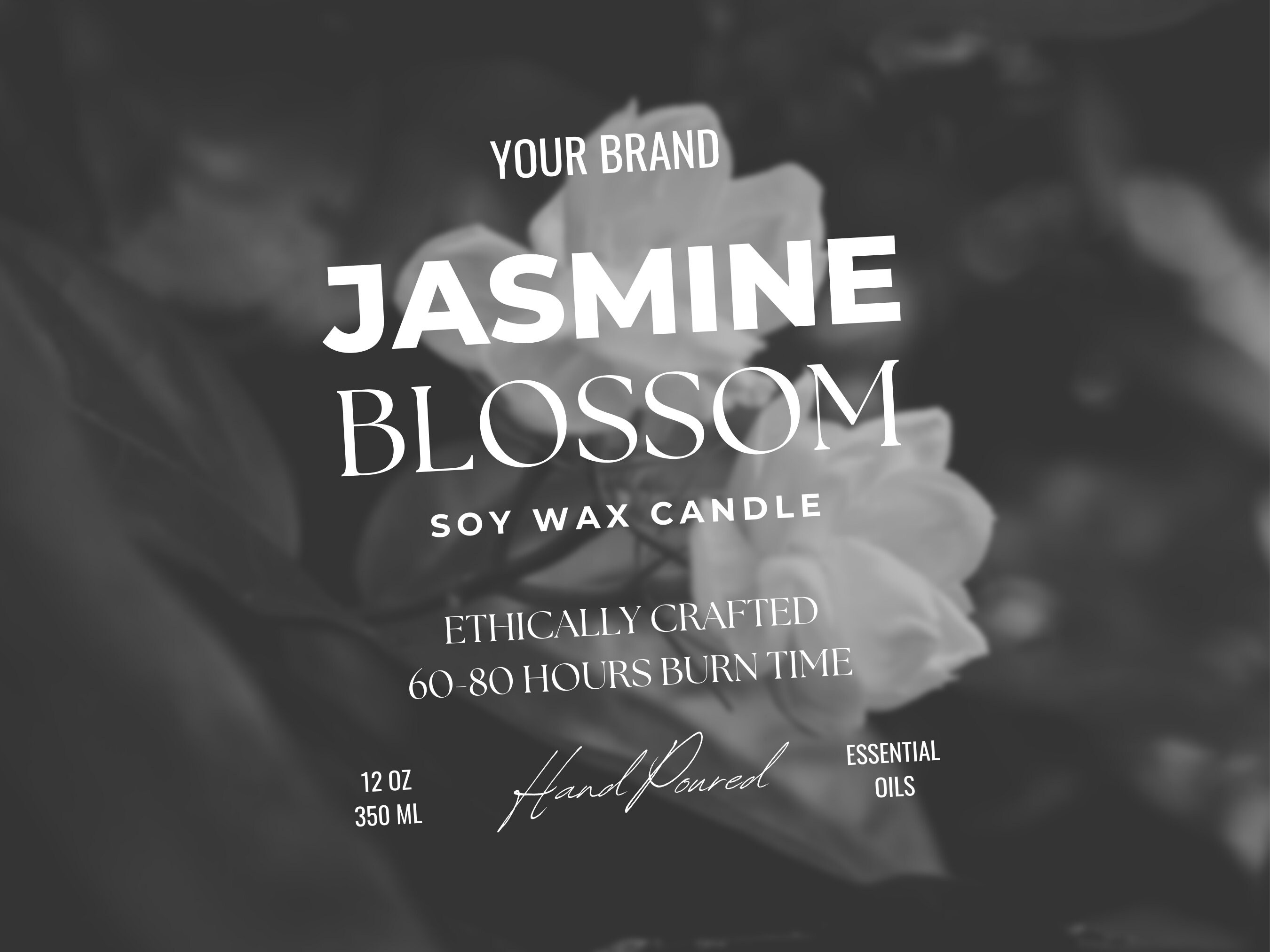 Custom Candle Label Template DIY Candle Labels Easy to Edit Etsy