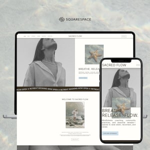 Squarespace 7.1 Template | Minimal Intentional Website Design for Wellness Coaches, Retreat Leaders & Holistic Creatives