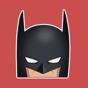 Bat Guy Hero - Comic Book Hero - Peeking - Vinyl Permanent Decal - Lifetime Warranty