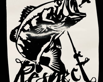Respect the Fish, Bass Decal, Vinyl Car Decal