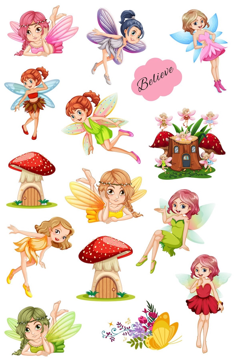Fairy Flying Sticker Fairy Stickers Fairy Journal Sticker Fairy Planner Sticker Fairies ...