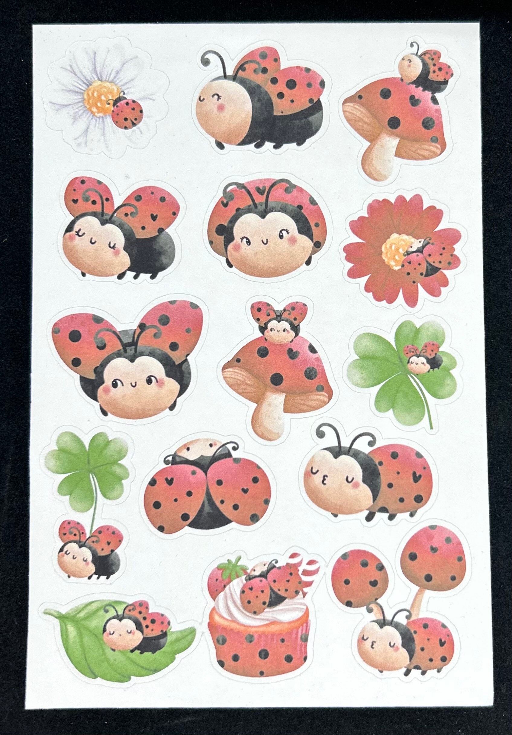 Litterbug Stickers Lady Bug Stickers Journal and Planner Stickers - Etsy