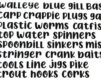 Tackle Box Labels, Fishing Labels, Tackle Box Sticker