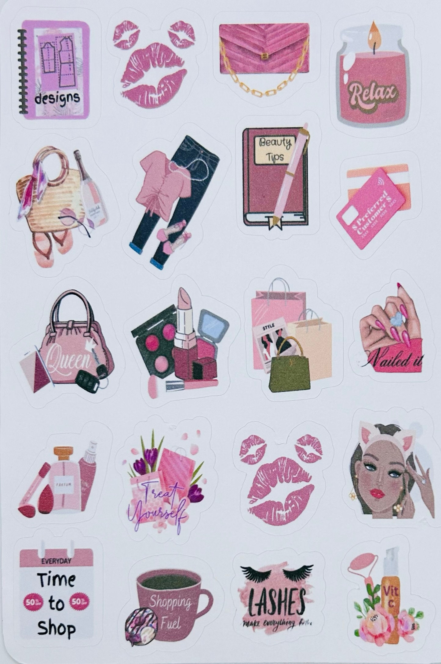 Beauty Stickers, Fashion Stickers, Make-up Stickers, Journal and ...