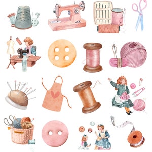 Sewing stickers, journal and planner stickers, sticker collecting