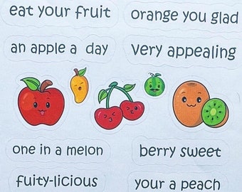 Fruit Sticker sheet  for planning and journaling