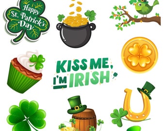 St Patricks Day sticker set for journaling and planning