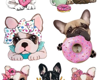 French Bulldog Die Cut Stickers journal and planner sticker french bulldog sticker frenchie planner sticker