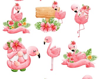 Flamingo Stickers Journaling and Planning Stickers